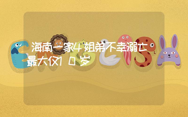 海南一家4姐弟不幸溺亡 最大仅10岁插图